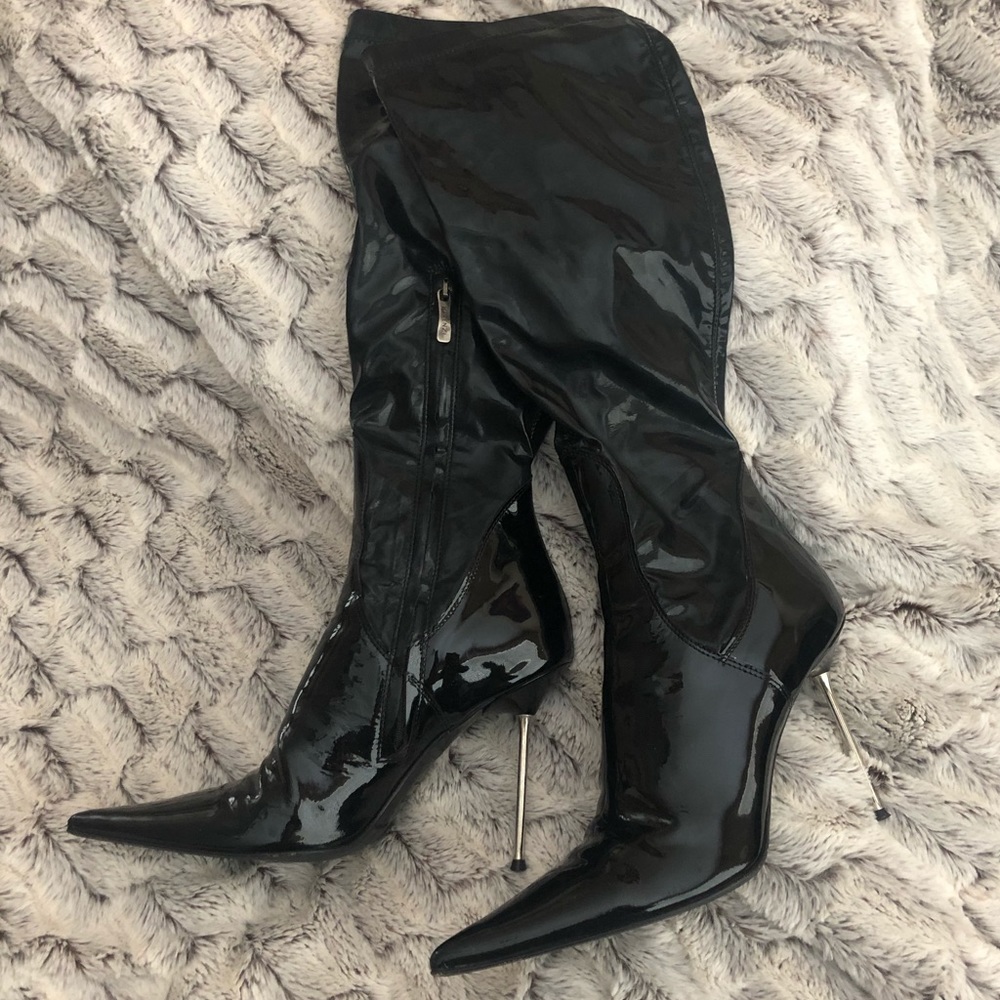 R&renzi patent leather boots